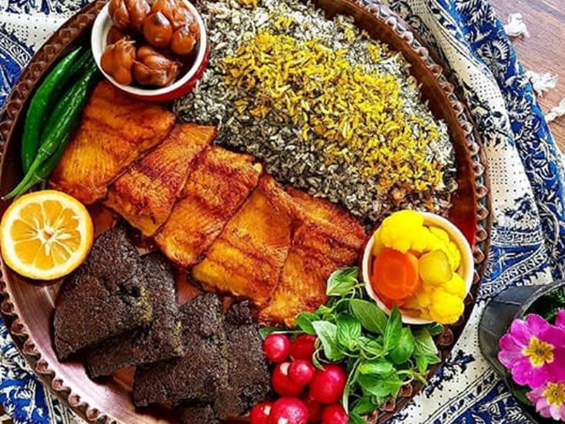 سبزی پلو با ماهی بیشتر در کجاهای ایران رواج دارد