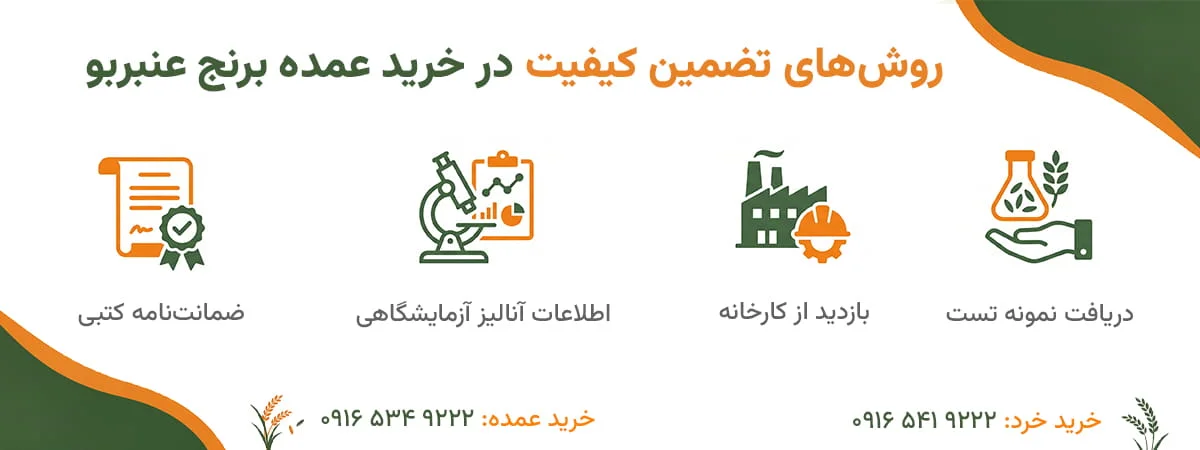 روشهای تضمین کیفیت در خرید عمده برنج عنبربو